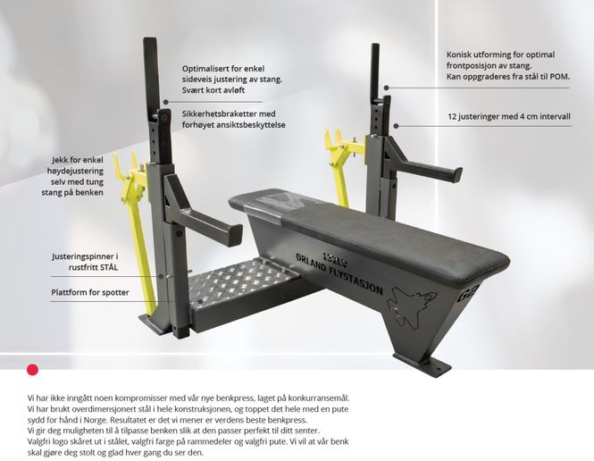 Hovedbilde GYM2000 Benkpress Competition med jekk