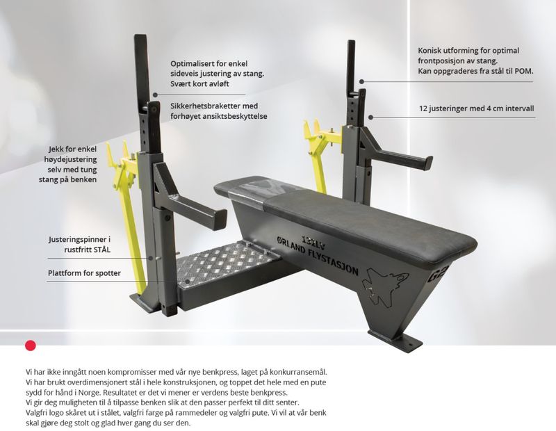 GYM2000 Benkpress Competition med jekk