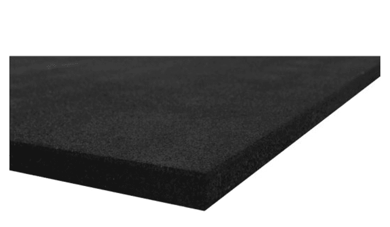 TF Gummigulv 15mm Sort 100x100cm